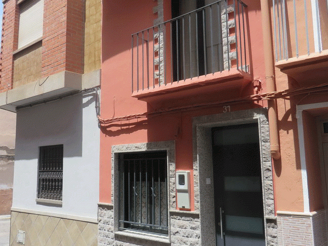 Rehabilitación vivienda. Fachada San Serapio. Lopez Domenech Constructora